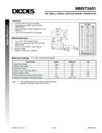 Datasheet MMST5401 manufacturer Diodes
