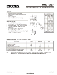 Datasheet MMST6427 manufacturer Diodes