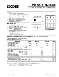 Datasheet MURS160-13 manufacturer Diodes
