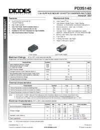Datasheet PD3S140 manufacturer Diodes