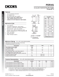 Datasheet PDR3G-13 manufacturer Diodes