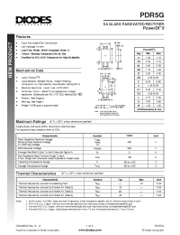 Datasheet PDR5G-13 manufacturer Diodes