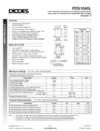 Datasheet PDS1040L-13 manufacturer Diodes