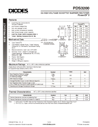 Datasheet PDS3200-13 manufacturer Diodes