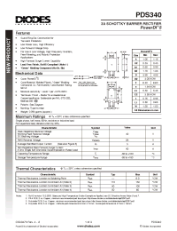 Datasheet PDS340-13 manufacturer Diodes