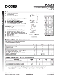Datasheet PDS360-13 manufacturer Diodes