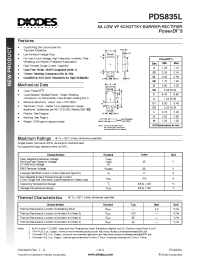 Datasheet PDS835L-13 manufacturer Diodes