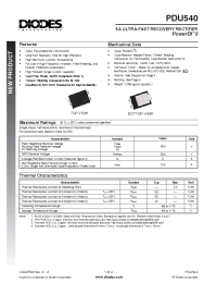 Datasheet PDU540-13 manufacturer Diodes