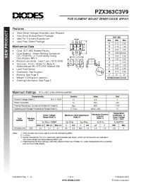 Datasheet PZX363C3V9 manufacturer Diodes