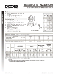 Datasheet QZX363C12-7 manufacturer Diodes