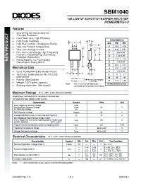 Datasheet SBM1040 manufacturer Diodes
