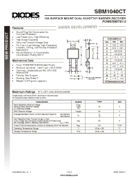 Datasheet SBM1040CT manufacturer Diodes