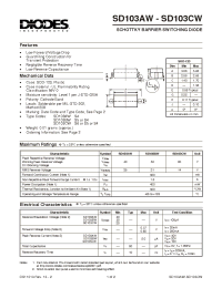 Datasheet SD103BW-7 manufacturer Diodes