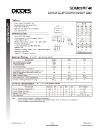 Datasheet SDM03MT40-7 manufacturer Diodes
