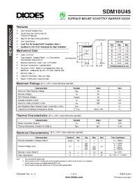 Datasheet SDM10U45-76K manufacturer Diodes