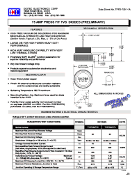 Datasheet TVS7524PFC manufacturer Diotec