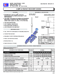 Datasheet UFR401 manufacturer Diotec