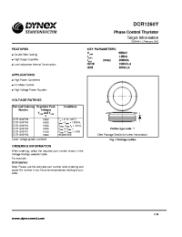 Datasheet DCR1260Y61 manufacturer Dynex