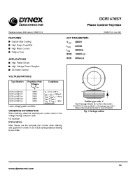 Datasheet DCR1476SY34 manufacturer Dynex