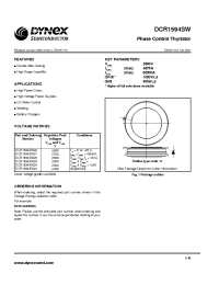 Datasheet DCR1594SW23 manufacturer Dynex