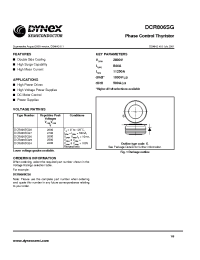 Datasheet DCR806SG24 manufacturer Dynex