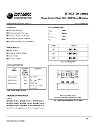 Datasheet MP02X130-20 manufacturer Dynex