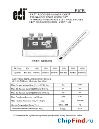 Datasheet PBTR20 manufacturer Electronic Devices