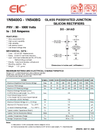 Datasheet 1N5400G manufacturer EIC
