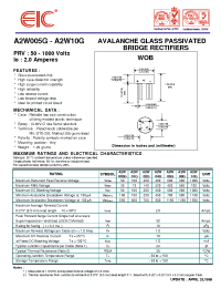 Datasheet A2W02G manufacturer EIC