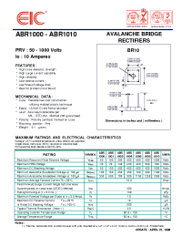 Datasheet ABR1004 manufacturer EIC