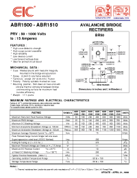 Datasheet ABR1506 manufacturer EIC