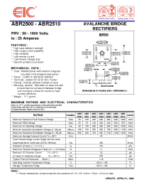 Datasheet ABR2500 manufacturer EIC