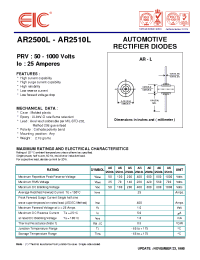 Datasheet AR2506L manufacturer EIC