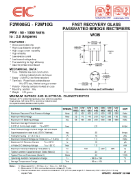Datasheet F2W02G manufacturer EIC