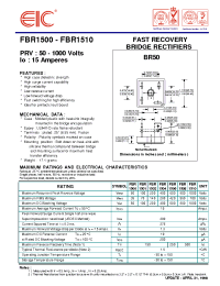 Datasheet FBR1502W manufacturer EIC