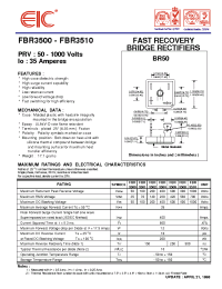 Datasheet FBR3510 manufacturer EIC