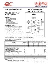 Datasheet FBR5001 manufacturer EIC