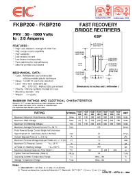 Datasheet FKBP201 manufacturer EIC