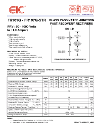 Datasheet FR101G manufacturer EIC
