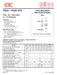 Datasheet FR254 manufacturer EIC