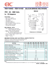 Datasheet RBV1000D manufacturer EIC