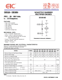 Datasheet SB320 manufacturer EIC
