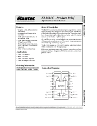 Datasheet EL1501C manufacturer Elantec