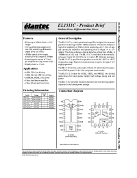 Datasheet EL1511CS manufacturer Elantec