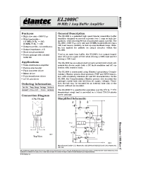 Datasheet EL2009C manufacturer Elantec