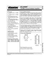 Datasheet EL2030CM manufacturer Elantec