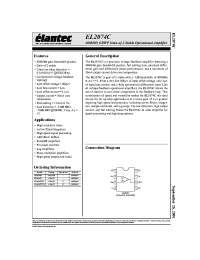 Datasheet EL2074CN manufacturer Elantec