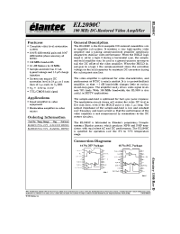 Datasheet EL2090CN manufacturer Elantec