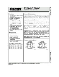 Datasheet EL2140CS manufacturer Elantec