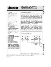 Datasheet EL2176CS manufacturer Elantec